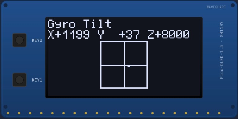 Gyro Tilt screen on the OLED