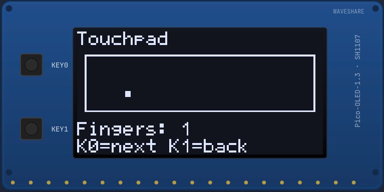 Touchpad screen on the OLED