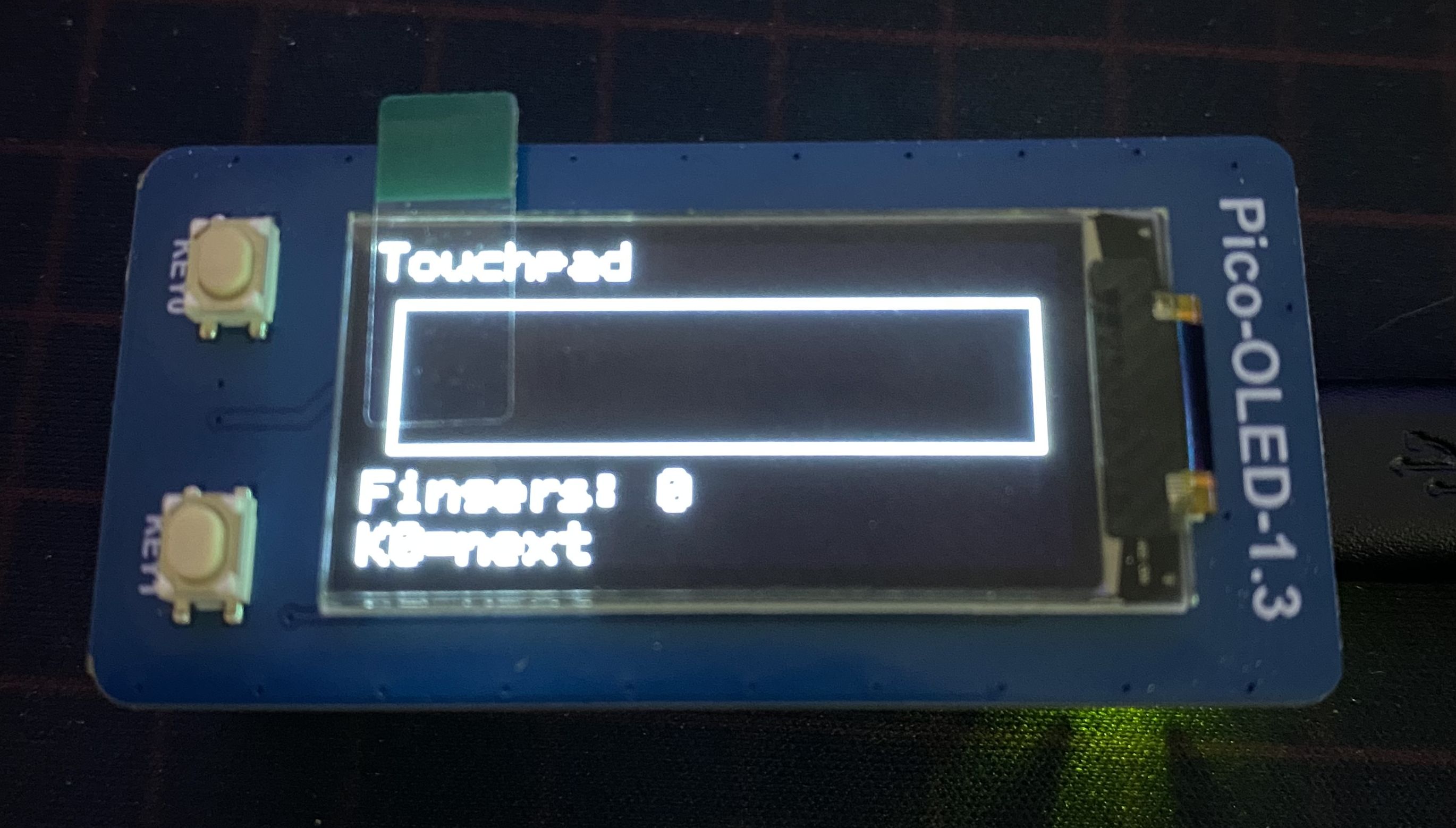 Touchpad screen on the OLED
